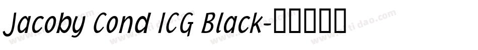 Jacoby Cond ICG Black字体转换